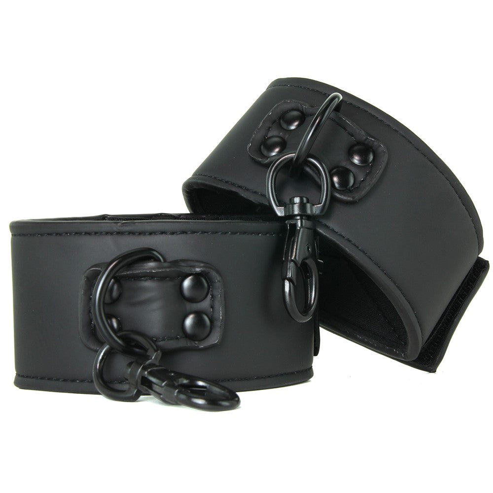 Renegade Vinyl Ankle Cuffs in Black